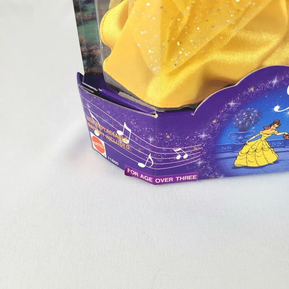 Vintage Disney Musical Princess Belle Doll Beauty & The Beast 1994 Mattel - Read